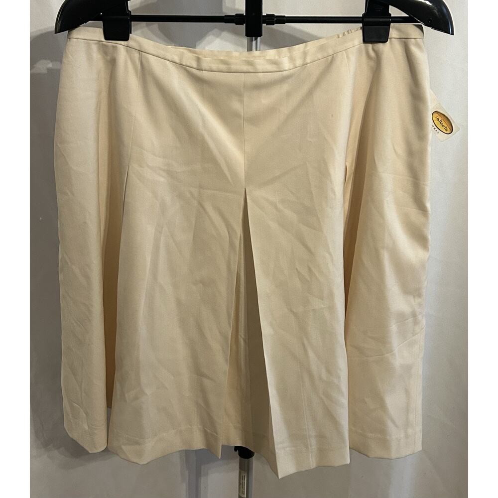 NWT Talbots Cream Pleated Wool and Silk Skirt size 16W